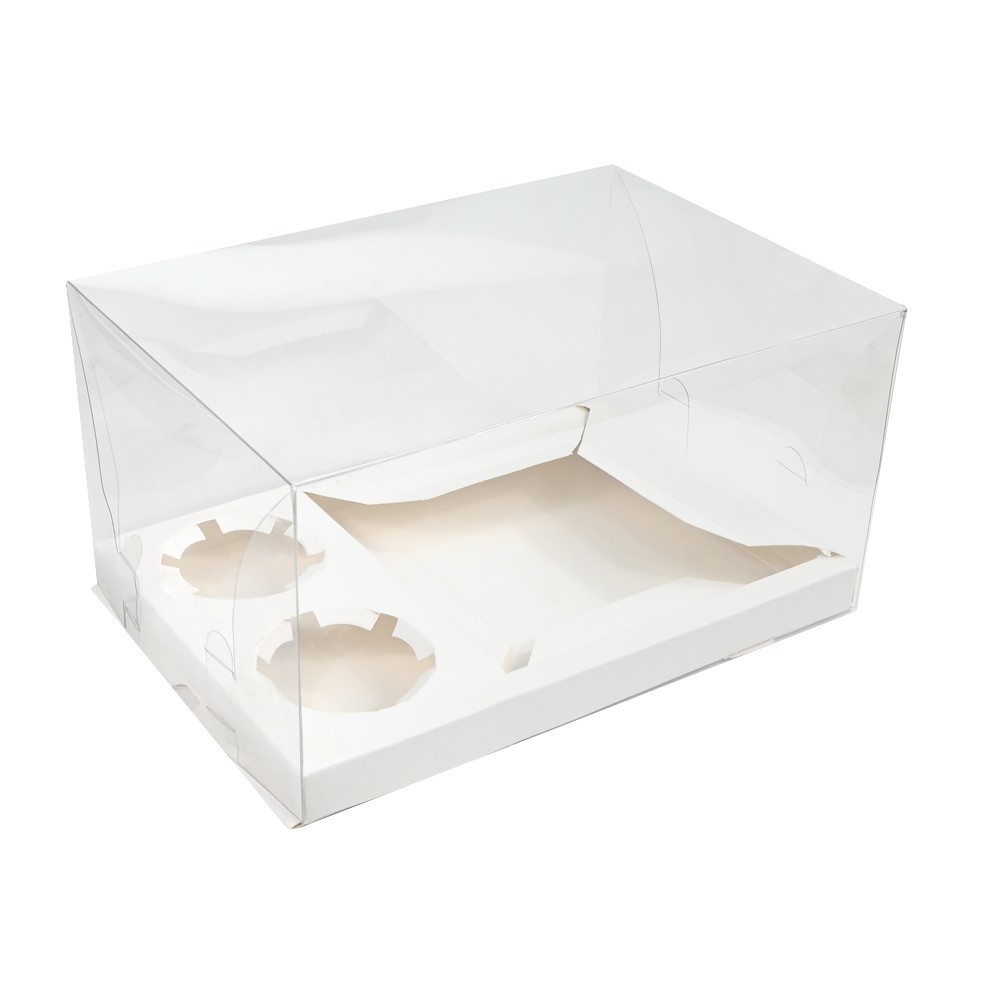 Generic packaging reference for Clear bento & 2 cupcake box