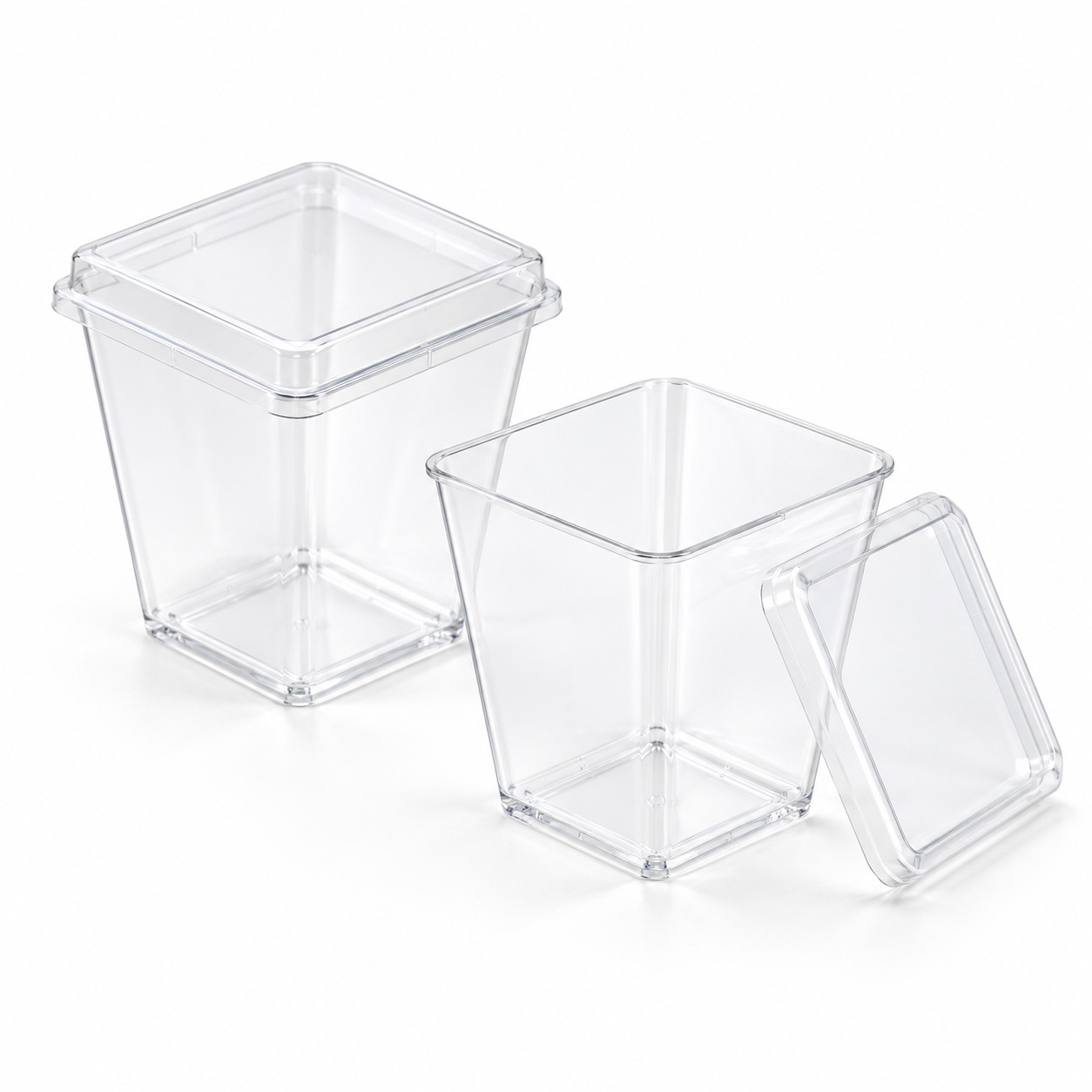 Generic packaging reference for 160 ml dessert cups with lids — pack of 5